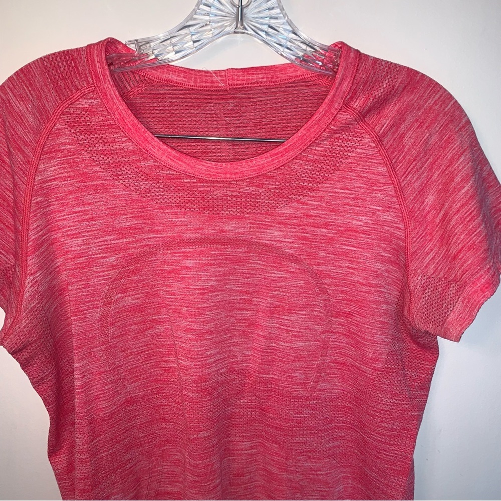 Lululemon Swiftly Heathered Pink Athletic Top 10 - Picture 4 of 5